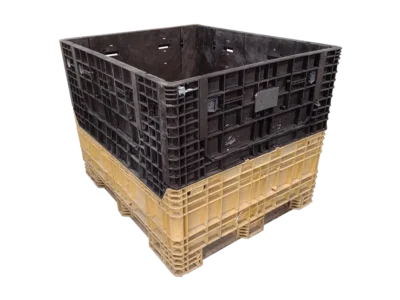 5748-44-RMCAGR4D-1-1-1.webp Reconditioned BCD 57" x 48" x 44" Mixed Color All Good Runner Collapsible Bulk Container-4 Drop Doors