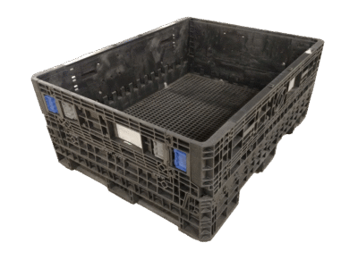 6248-25-RAB2D48-1-1.png Reconditioned BCD 62" x 48" x 25" All Black All Good Runner Collapsible Bulk Container-2 Drop Doors 48" Side