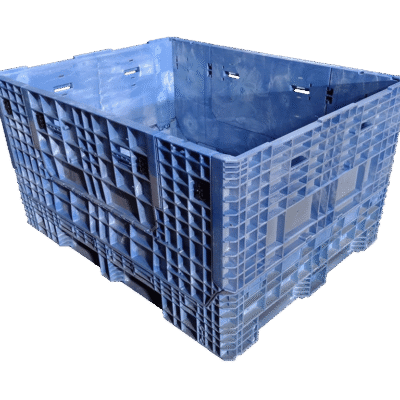 New Buckhorn 62″ x 48″ x 34″ All Blue Bulk Container-2 Drop Doors 62″ Side