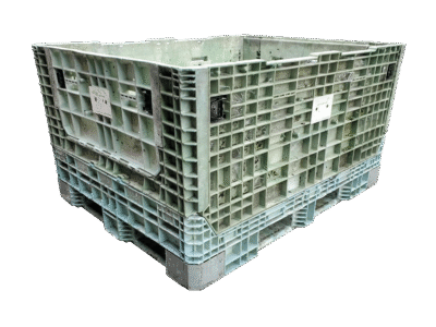 6248-34-RMC2D48-NB1-1.png Reconditioned BCD 62" x 48" x 34" Mixed Color All Good Runner Collapsible Bulk Container-2 Drop Doors 48" Side