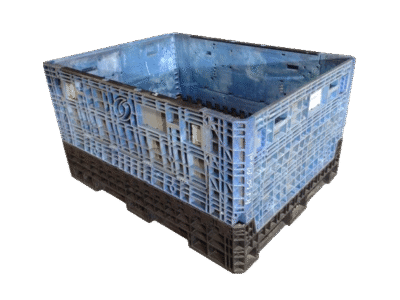 6248-34-RMC2D62-NB4-1.png Reconditioned BCD 62" x 48" x 34" Mixed Color All Good Runner Collapsible Bulk Container-2 Drop Doors 62" Side