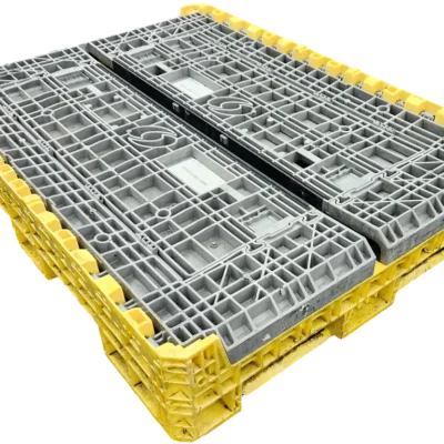 Reconditioned BCD 62″ x 48″ x 34″ Mixed Color All Good Runner Bulk Container-4 Drop Doors