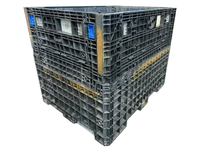 6248-50-RABAGR4D-1-1-5.webp Reconditioned BCD 62" x 48" x 50" All Black Collapsible Bulk Container-4 Drop Doors