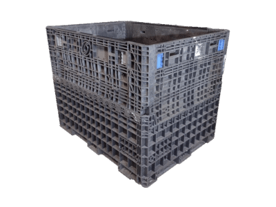 6248-50-RMC2D62-NB1-1.png Reconditioned BCD 62" x 48" x 50" Mixed Color All Good Runner Collapsible Bulk Container-2 Drop Doors 62" Side