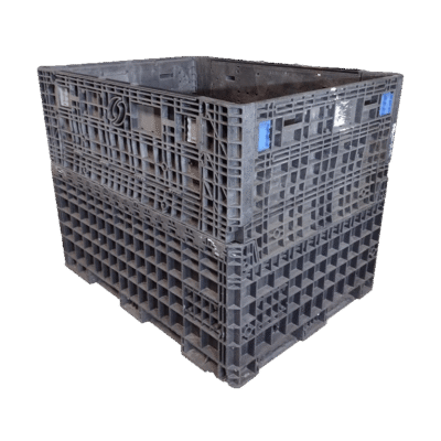 Reconditioned BCD 62″ x 48″ x 50″ Mixed Color All Good Runner Bulk Container-2 Drop Doors 62″ Side