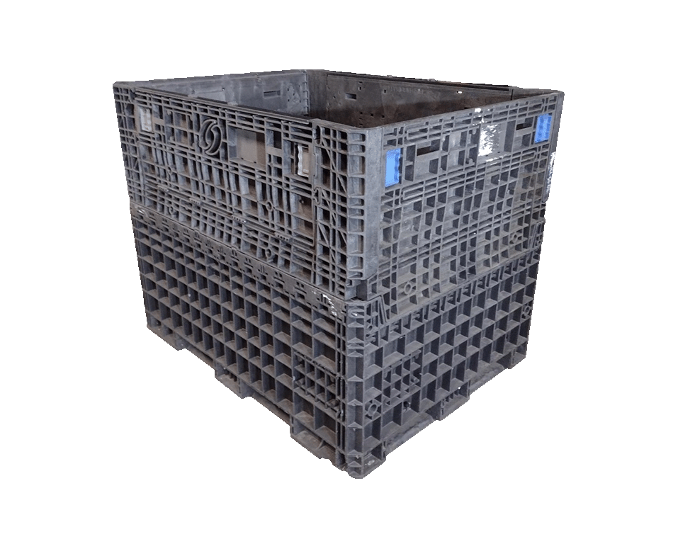Reconditioned BCD 62" x 48" x 50" Mixed Color All Good Runner Bulk Container-2 Drop Doors 62" Side - Image 3