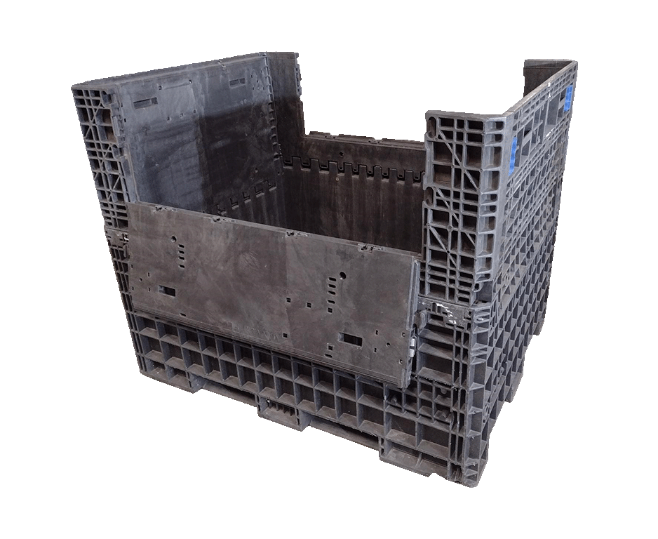 Reconditioned BCD 62" x 48" x 50" Mixed Color All Good Runner Bulk Container-2 Drop Doors 62" Side - Image 4