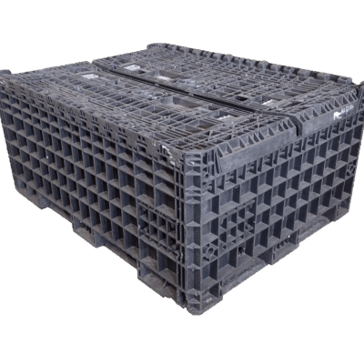 Reconditioned BCD 62″ x 48″ x 50″ Mixed Color All Good Runner Bulk Container-2 Drop Doors 62″ Side