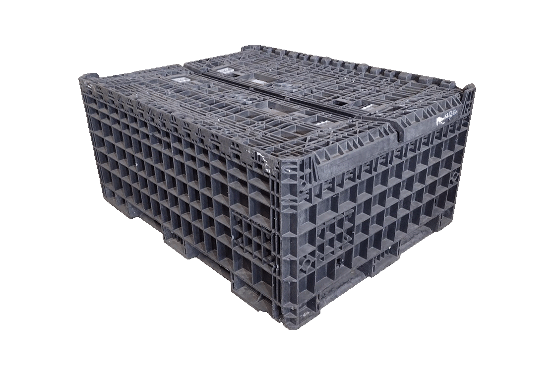 Reconditioned BCD 62" x 48" x 50" Mixed Color All Good Runner Bulk Container-2 Drop Doors 62" Side - Image 2