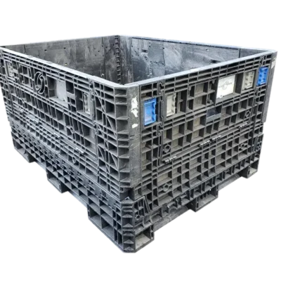 Reconditioned BCD 64″ x 48″ x 34″ All Black All Good Original Runner HD/HDR Bulk Container-4 Drop Doors