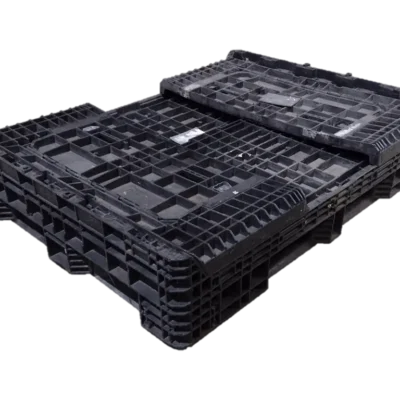 Reconditioned BCD 64″ x 48″ x 34″ All Black All Good Runner Bulk Container-2 Drop Doors 48″ Side