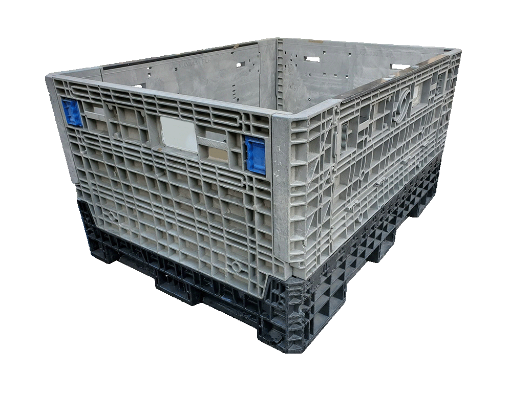 Reconditioned BCD 64" x 48" x 34" Mixed Color All Good Runner Bulk Container-2 Drop Doors - Image 5