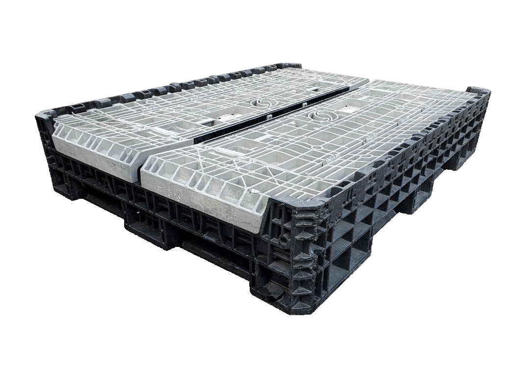 Reconditioned BCD 64" x 48" x 34" Mixed Color All Good Runner Bulk Container-2 Drop Doors - Image 6
