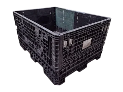 Reconditioned BCD 64" x 48" x 34" Mixed Color All Good Runner Collapsible Bulk Container-2 Drop Doors
