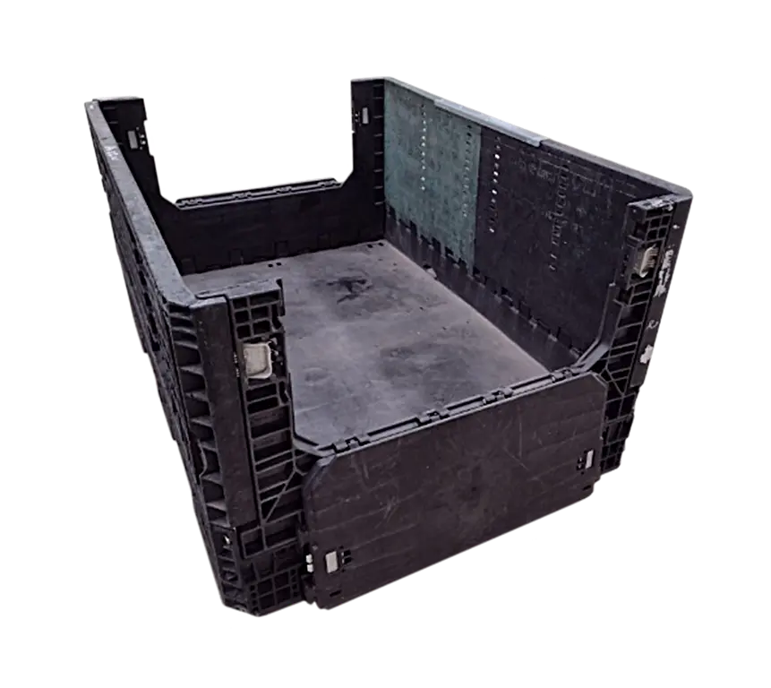 Reconditioned BCD 64" x 48" x 34" Mixed Color All Good Runner Bulk Container-2 Drop Doors - Image 4