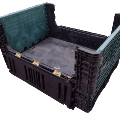 Reconditioned BCD 64″ x 48″ x 34″ Mixed Color All Good Runner Bulk Container-2 Drop Doors 64″ Side