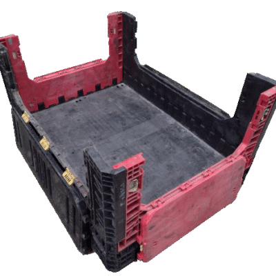 Reconditioned BCD 64″ x 48″ x 34″ Mixed Color All Good Runner Bulk Container-4 Drop Doors