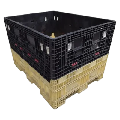 Reconditioned BCD 64″ x 48″ x 42″ Mixed Color All Good Runner Bulk Container-4 Drop Doors