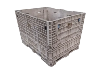 Reconditioned BCD 64" x 48" x 44" Mixed Color All Good Runner Collapsible Bulk Container-2 Drop Doors