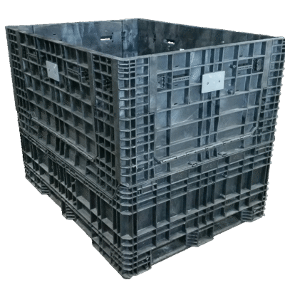 Reconditioned Buckhorn/Orbis 64″ x 48″ x 50″ All Black All Good Runner Bulk Container-4 Drop Doors