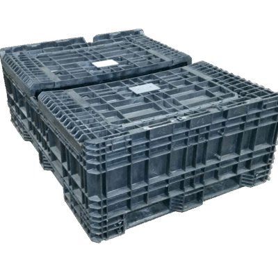 Reconditioned Buckhorn/Orbis 64″ x 48″ x 50″ All Black All Good Runner Bulk Container-4 Drop Doors