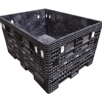 Reconditioned Orbis 65″ x 48″ x 34″ All Black All Good Runner Bulk Container-4 Drop Doors