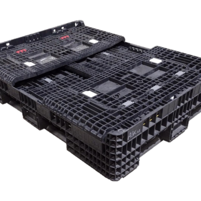 Reconditioned Orbis 65″ x 48″ x 34″ All Black All Good Original Runner Bulk Container-4 Drop Doors