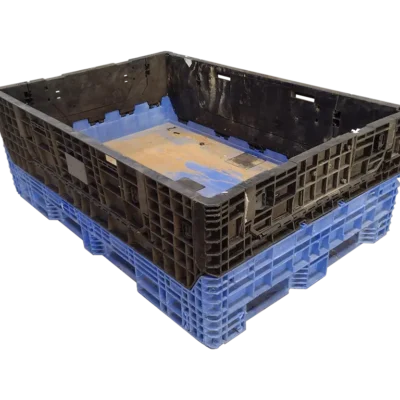 Reconditioned BCD 70″ x 48″ x 25″ Mixed Color All Good Runner Bulk Container-4 Drop Doors