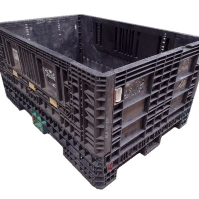 Reconditioned BCD 70″ x 48″ x 34″ All Black All Good Runner Bulk Container-2 Drop Doors 70″ Side