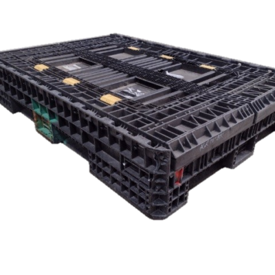 Reconditioned BCD 70″ x 48″ x 34″ All Black All Good Runner Bulk Container-2 Drop Doors 70″ Side