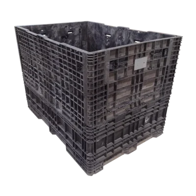 Reconditioned Buckhorn 70″ x 48″ x 50″ All Black All Good Runner Bulk Container-2 Drop Doors 48″ Side