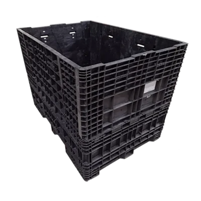 Reconditioned Buckhorn 70″ x 48″ x 50″ All Black All Good Runner Bulk Container-2 Drop Doors 70″ Side
