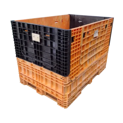 Reconditioned Buckhorn 70″ x 48″ x 50″ Mixed Color All Good Runner Bulk Container-4 Drop Doors