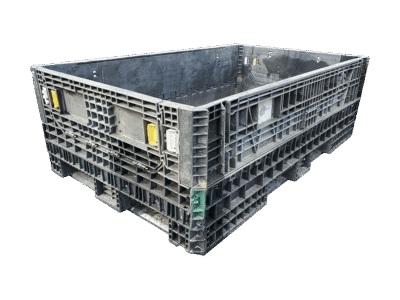7848-25-RAB2D-NB1.jpg-1.png Reconditioned BCD 78" x 48" x 25" All Black All Good Runner Collapsible Bulk Container-2 Drop Doors 48" Side