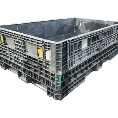 Reconditioned BCD 78″ x 48″ x 25″ All Black All Good Runner Bulk Container-2 Drop Doors 48″ Side