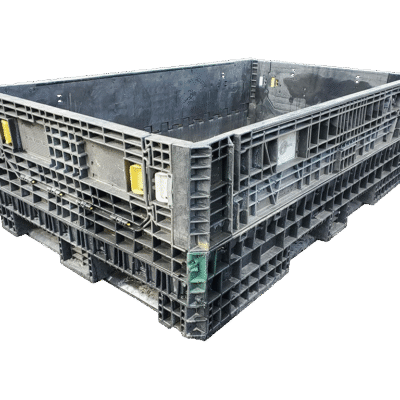Reconditioned BCD 78″ x 48″ x 25″ All Black All Good Runner Bulk Container-2 Drop Doors 48″ Side