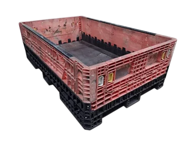 7848-25-RMCAGR2D48-1-1.webp Reconditioned BCD 78" x 48" x 25" Mixed Color All Good Runner Collapsible Bulk Container-2 Drop Doors 48" Side