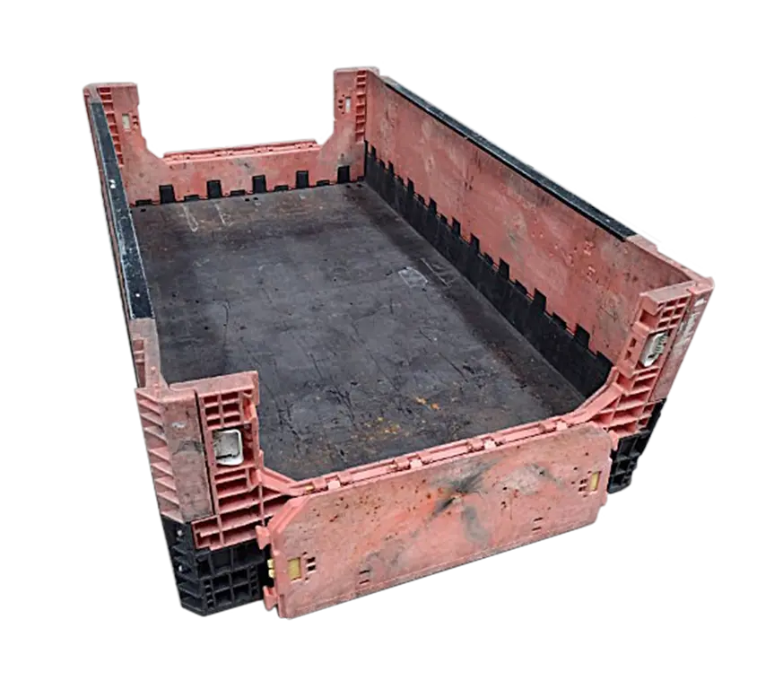Reconditioned BCD 78" x 48" x 25" Mixed Color All Good Runner Bulk Container-2 Drop Doors 48" Side - Image 3