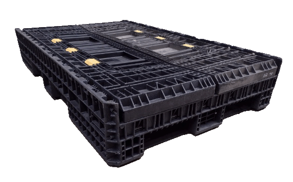 Reconditioned BCD 78" x 48" x 34" All Black All Good Runner Bulk Container-2 Drop Doors - Image 3