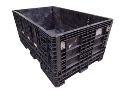 7848-34-RABAGR2D70-1-1.webp Reconditioned BCD 78" x 48" x 34" All Black All Good Runner Collapsible Bulk Container-2 Drop Doors 78" Side