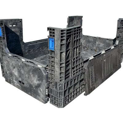 Reconditioned BCD 78″ x 48″ x 34″ All Black All Good Runner Bulk Container-4 Drop Doors