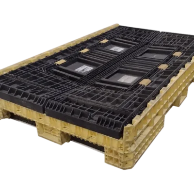 Reconditioned BCD 78″ x 48″ x 34″ Mixed Color All Good Runner Bulk Container-4 Drop Doors