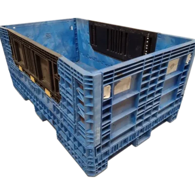 Reconditioned BCD 78″ x 48″ x 34″ Mixed Color All Good Runner Bulk Container-2 Drop Doors 78″ Side