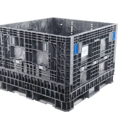 New Orbis HDR 45″ x 48″ x 34″ All Black Bulk Container-4 Drop Doors