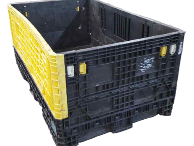 tmp1790-1.png Reconditioned BCD 78" x 48" x 34" Mixed Color All Good Runner Collapsible Bulk Container-2 Drop Doors 48" Side