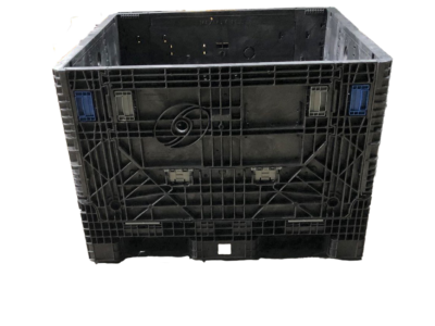 Lightly Used Orbis HDMP 45" x 48" x 34" All Black Collapsible Bulk Container
