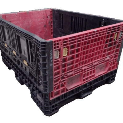Reconditioned BCD 64″ x 48″ x 34″ Mixed Color All Good Runner Bulk Container-4 Drop Doors