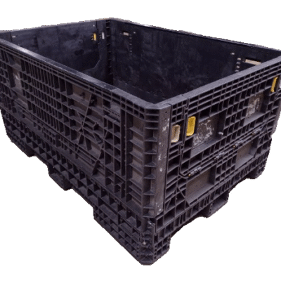 Reconditioned BCD 70″ x 48″ x 34″ All Black All Good Runner Bulk Container-2 Drop Doors 48″ Side
