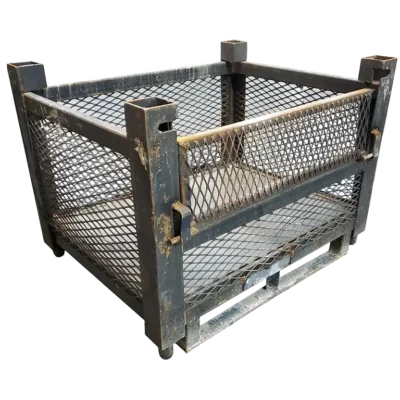 Used BCD 36.5″ x 28″ x 27″ Wire Basket – 1 Drop Door 36.5″ Side