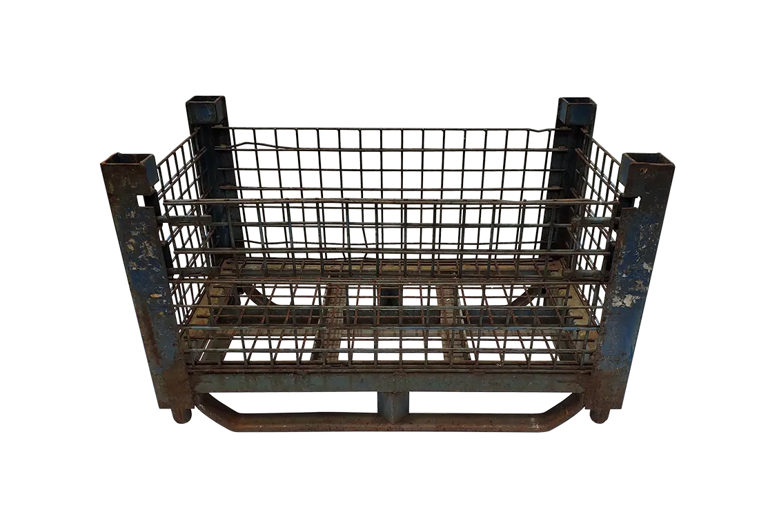 Used BCD 38" x 22" x 23" Wire Basket - 1 Drop Door 38" Side - Image 4